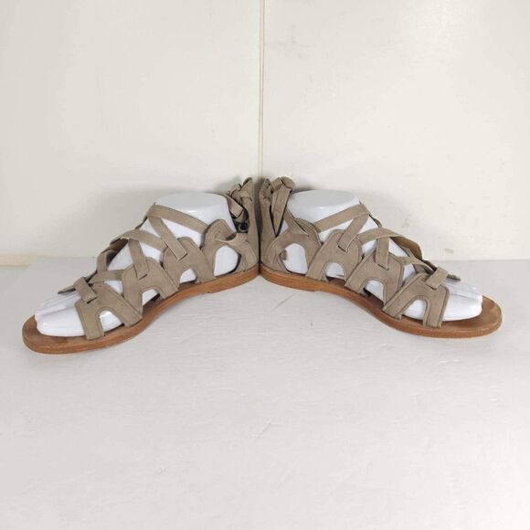 Mercer Edit Women's EZontheI US8 Gladiator Suede Lace Up Gladiator Flat Sandals - Picture 5 of 13